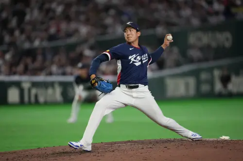 ▲今晚韓國交手澳洲，韓國隊由27歲孫周永先發，去年在韓職（KBO）繳出11勝6敗、防禦率3.41。（圖／美聯社／達志影像）