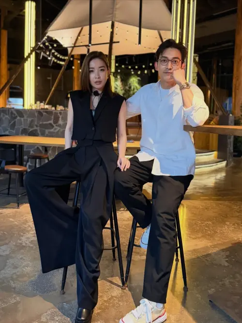 ▲許維恩（左）、王家梁近照曝光。（圖／王家梁臉書）