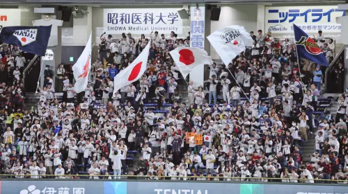 ▲2026年世界棒球經典賽（WBC），8日晚間在東京巨蛋舉行C組預賽日本對戰澳洲。（圖／美聯社／達志影像）