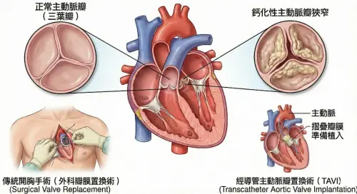 ▲主動脈瓣如同心臟的「大門」，當開口縮小至不到一枚一元硬幣大小，心臟必須費力將血液擠出。（圖／義大醫院提供）