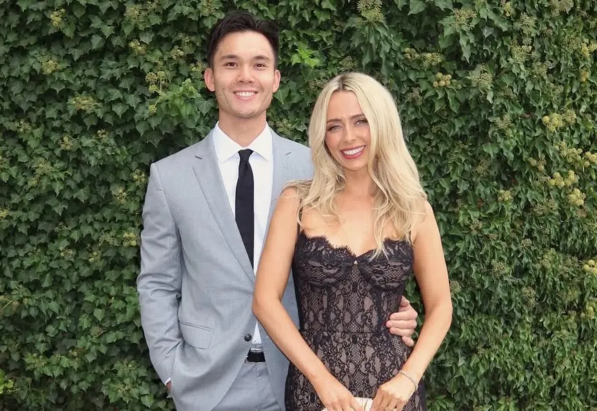 ▲費仔（左）連續兩天在2026世界棒球經典賽（WBC）轟出全壘打，助攻中華隊取得2勝。而他的辣妻漢娜（右）也親自到東京為他應援，還狂合照歐告，有粉絲一比對側面角度後，竟發現費仔跟歐告長超像，意外曝光費嫂愛歐告的原因。（圖／漢娜IG@hannafairchi）