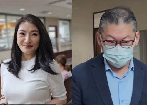 ▲台北地院已核發保護令，禁止王婉玲（左）對林鴻南（右）跟蹤騷擾。（圖／記者劉松霖攝，2025.10.23）