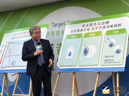 ▲呂大文說，大多數青光眼患者眼壓為「高眼壓青光眼」，但最容易被忽略掉的是「低眼壓青光眼」。（圖／記者張乃文攝）