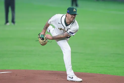 ▲澳洲先發投手威爾斯（Alex Wells）吃下了3局的沉重局數。（圖／記者葉政勳攝）