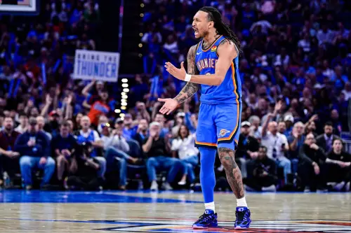 ▲威廉斯（Jaylin Williams）打出生涯之夜，單場飆進7記三分球、狂砍29分、12籃板。（圖／美聯社／達志影像）