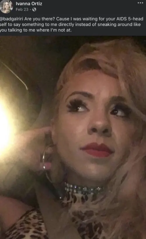 ▲槍擊蕾哈娜豪宅的女嫌犯伊凡娜（如圖），之前就已經不只一次被逮補，曾有家暴的前科。（圖／摘自 Ivana Ortiz IG）