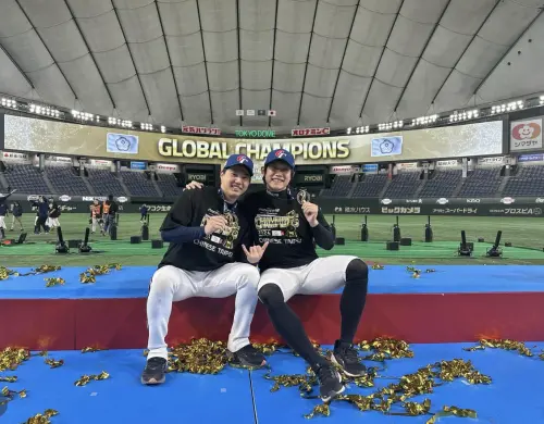 ▲陳冠宇與12強隊友郭俊麟棒球歷程相似，累積多年好交情，在球場上被球迷戲稱為夫妻。（圖／取自陳冠宇IG@kuanyu1029）