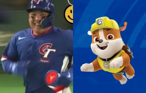 ▲吉力吉撈燦笑表情被說撞臉卡通《汪汪隊立大功》中的小礫。（圖／吉力吉撈IG@chu_1313、汪汪隊立大功官網）