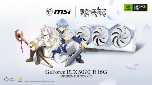 ▲MSI 和《葬送的芙莉蓮》合作，推出RTX 5070 Ti 限定版顯卡。（圖／木棉花提供）