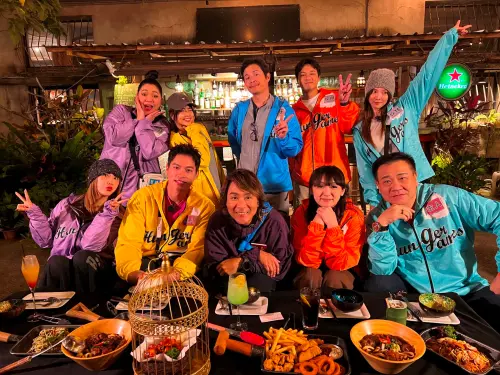 ▲王仁甫、孫協志及許孟哲三人希望《飢餓遊戲》有一天也能迎接24週年。（圖／中視提供）