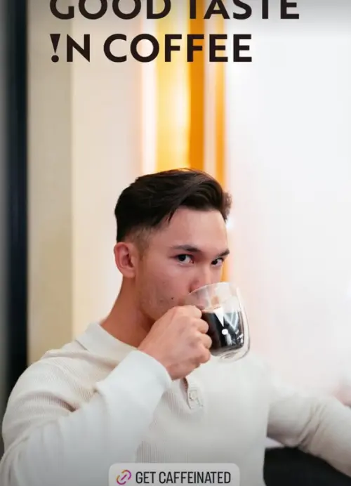 ▲費仔打完WBC後人氣暴漲，接到咖啡代言廣告。（圖／費仔IG@stu_fairchild4）