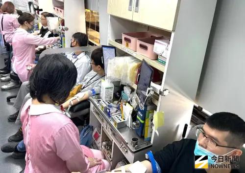 ▲台灣中油公司煉製事業部舉辦公益捐血活動，吸引員工踴躍捐血。(圖／記者黃守作攝，2026.03.12)