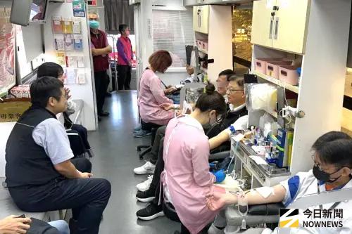 ▲台灣中油公司煉製事業部舉辦公益捐血活動，吸引員工踴躍捐血。(圖／記者黃守作攝，2026.03.12)
