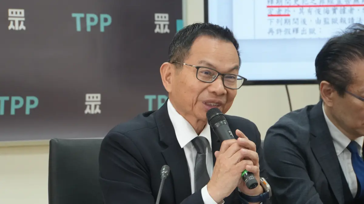 ▲民眾黨團總召陳金龍出席立院黨團記者會。（圖／記者呂炯昌攝，2026.03.13）