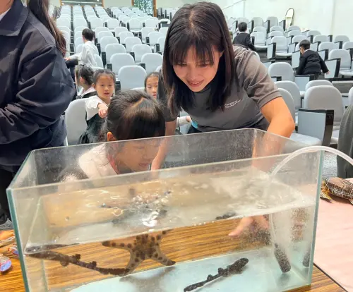 ▲在「玩中學」中激發學童對自然科學的好奇與興趣，進而從小培養守護蔚藍海洋意識。（圖／基金會提供）