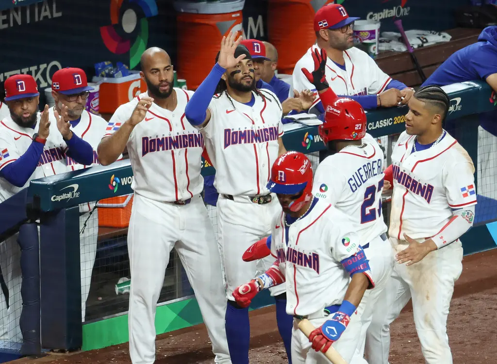 ▲2026世界棒球經典賽（WBC）賽程已經來到尾聲，今（16）日四強首場賽事由美國以2:1擊退強敵多明尼加晉級決賽，但結尾卻發生誤判事件，引爆爭議。（圖／美聯社／達志影像）