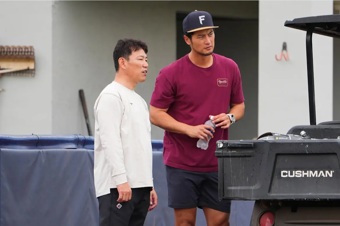 ▲日本對投手顧問達比修有在邁阿密與日本武士隊會合（圖/日本武士隊官方IG@samuraijapan_officail）