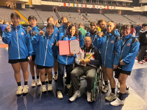 ▲運動部致送總統賀電我國榮獲女子500公斤級金牌的選手。（圖／運動部提供）