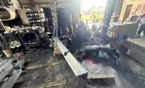台南機械廠工安意外！鋼板從2層樓高處向下砸　外籍移工慘被爆頭
