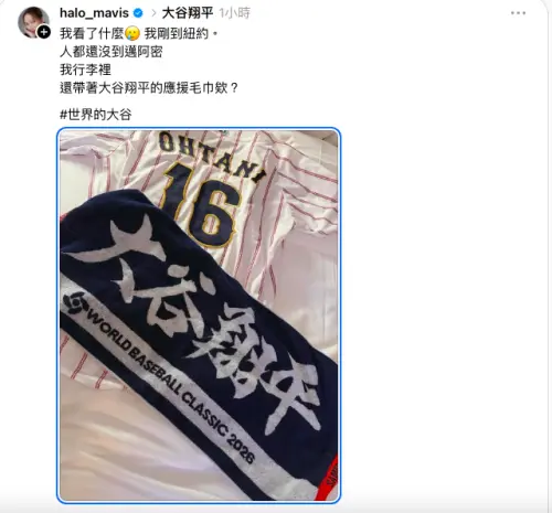 ▲瑪菲司飛到邁阿密觀看WBC決賽，本想替大谷翔平加油，如今卻無法圓夢。（圖／瑪菲司Threads）