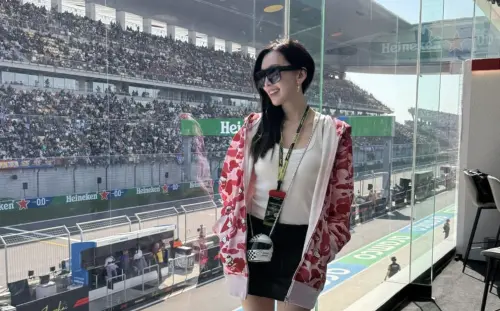 林志穎妻比賽車女郎還辣！陳若儀看F1穿超短皮裙　粉看暈：好瘦啊