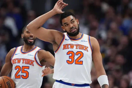 ▲紐約尼克從開季奪冠熱門到近期狀態下滑，更衣室問題與外部強權崛起讓東區霸主地位動搖。（圖／美聯社／達志影像）