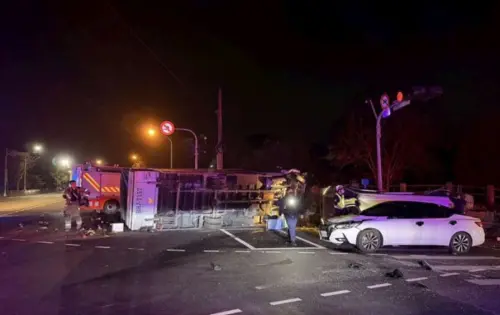 南投草屯驚悚撞擊！廂型車遭貨車猛撞翻覆　一移工拋飛當場慘死
