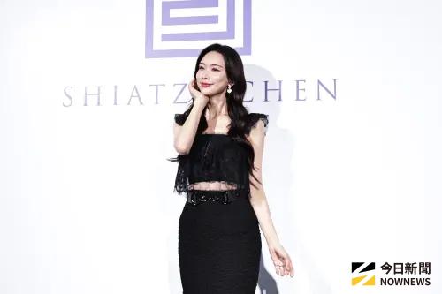 ▲林志玲（如圖）中空透視裝小露性感，身材曲線驚人。（圖／記者吳翊緁攝影）