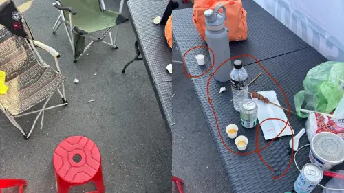 ▲小模小緒爆料有藝人在休息區亂丟垃圾、煙蒂亂丟，外界猜測是董至成。（圖／翻攝自Ruby小緒Threads@hann123.123）