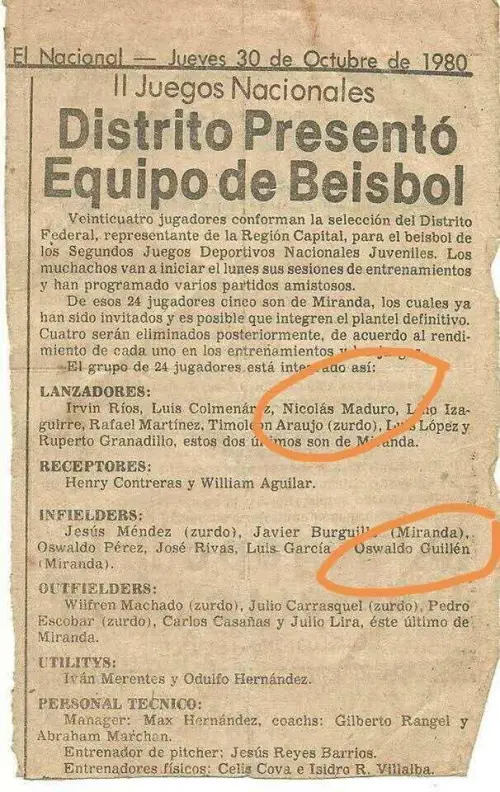 ▲委內瑞拉前總統馬杜洛曾在社群平台X上分享，自己曾與MLB球星Oswaldo Guillén同隊過。（圖／翻攝自Ｘ）
