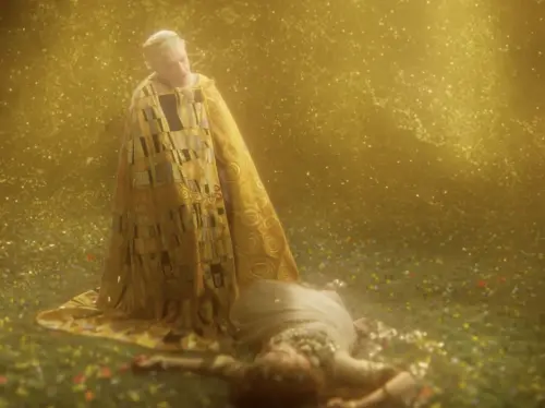 ▲周杰倫釋出新專輯歌曲片段，視覺元素有知名畫作克林姆《吻》元素。（圖／翻攝自周杰倫IG@jaychou）