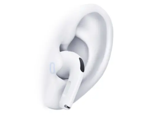 ▲蘋果官方AirPods配戴指南中，建議輕輕將耳機放入耳道後，接著旋轉耳機柄以朝向你的臉部，輕輕按壓以固定佩戴，並調整AirPods的旋轉角度與傾斜角度（圖／蘋果官網）