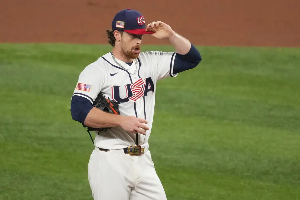 ▲美國隊派出火球男麥克林（Nolan McLean）掛帥先發，強碰南美勁旅委內瑞拉。儘管麥克林此役展現驚人鬥志，狂飆生涯最快的7顆火球，最高球速達到99.2英里，但仍難擋委內瑞拉兇猛打線。（圖／美聯社／達志影像）