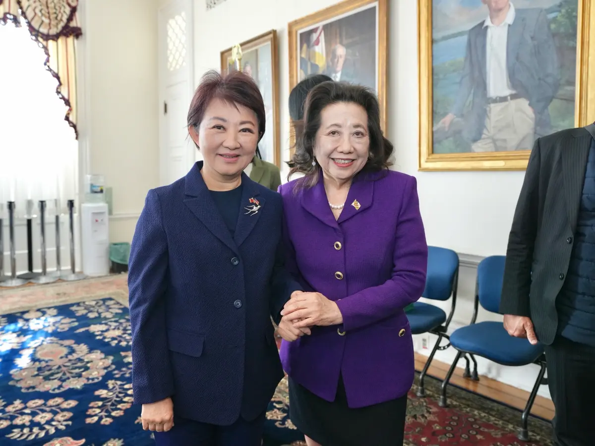 ▲台中市長盧秀燕拜會馬里蘭州府。（圖／台中市府提供）