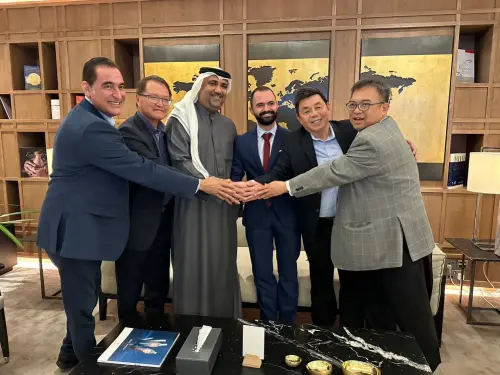 ▲許景琦三年前曾以台灣觀光醫療發展協會理事長身分，率團參加阿拉伯醫療展，期間拜會了經濟部長，（圖／許景琦提供）