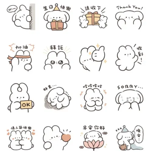 ▲LINE免費貼圖「LINE禮物 × 神秘狗」。（圖／取自LINE）