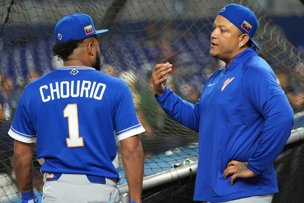 ▲經典賽委內瑞拉打擊教練卡布瑞拉（Miguel Cabrera），球員生涯參與5屆經典賽一冠難求，直到本屆轉任教練，才帶著子弟兵奪下隊史首冠。（圖／美聯社／達志影像）