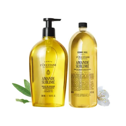 ▲高雄大遠百L'OCCITANE歐舒丹推出杏仁極緻沐浴油組，內含500ml沐浴油與500ml補充瓶，價值3,960元、特價3,380元，限量10組。（圖／遠百提供）