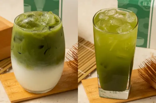 ▲Mister Donut輕椰抹茶、抹茶歐蕾「第二杯半價」。（圖／Mister Donut提供）