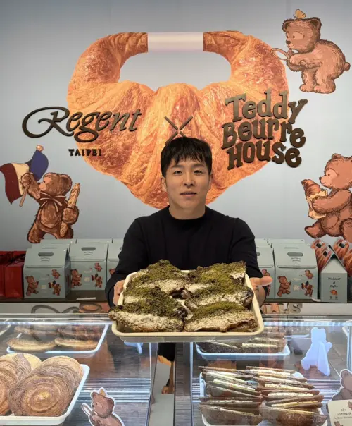 ▲首爾名店Teddy Beurre House金勳代表與晶華攜手推廣杜拜巧克力可頌。（圖／晶華酒店提供）