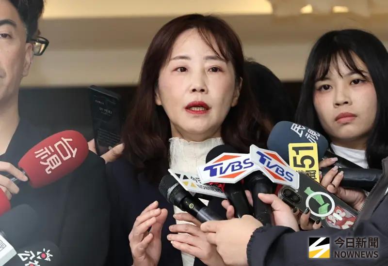 ▲總統府發函各政黨徵詢推薦人選，國民黨文傳會主委尹乃菁表達立場，國民黨不參與人選推薦。（圖／記者朱永強攝）