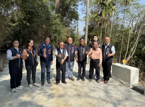 ▲太平山區多處產業道路出現邊坡滑動及路基流失，投入總經費約350萬元完成關鍵路段修復，工程於今年3月初完工(圖／民政局提供2026.3.19)