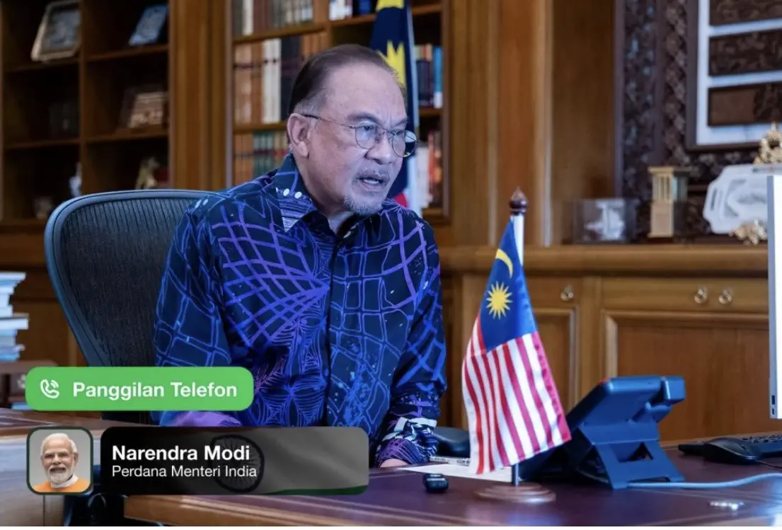 ▲馬來西亞總理安華與印度總里莫迪通話，抨擊以色列轟炸伊朗。（圖／翻攝自安華臉書）