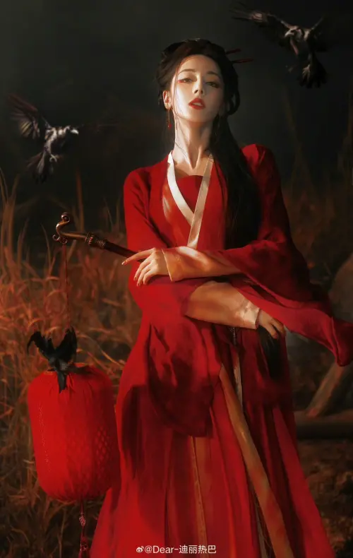 ▲迪麗熱巴在新劇《白日提燈》中飾演活了400年的鬼王。（圖／微博@Dear-迪麗熱巴）