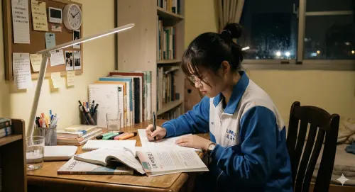 ▲柯柏成老師提醒，祭拜時應誠實向帝君稟告自己的努力與目標，最重要的還是考生要透過日常的德行積累來承載功名。（圖／AI製圖、記者賴禹妡製）