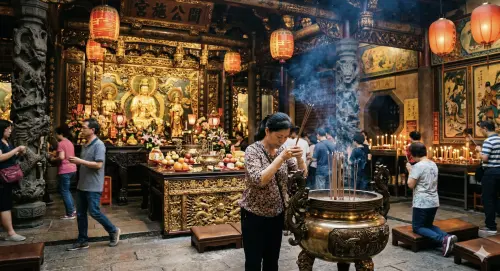 ▲文昌帝君生日可從文昌廟請回開運信物，並擺放於家中的東北方，或學生書房的東北角，藉此強化讀書氣場。（圖／AI製圖、記者賴禹妡製）