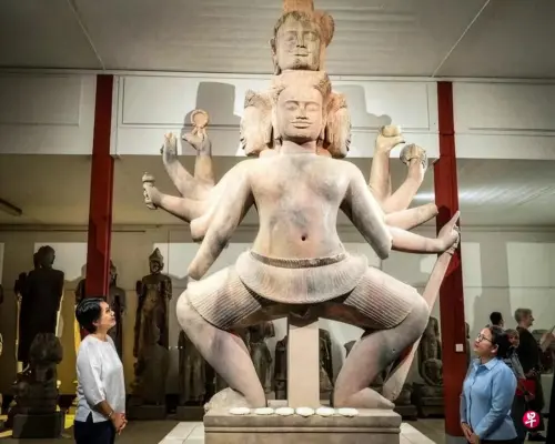 碎成萬片也能重生！柬埔寨千年溼婆巨像修復完成再現國戈榮光