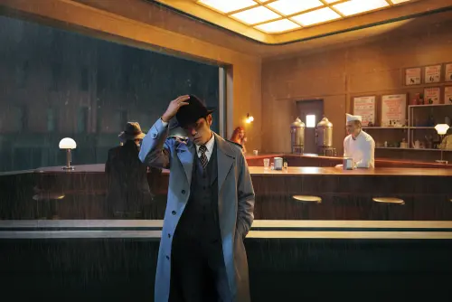 ▲周杰倫〈太陽之子〉MV有如好萊塢大片，他穿梭在一幅幅名畫中，探詢藝術真理。（圖／杰威爾音樂提供）