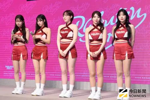 ▲樂天女孩「Rakuten Girls」韓國成員河智媛、廉世彬、禹洙漢、高佳彬、金佳垠（圖／記者林柏年攝影）