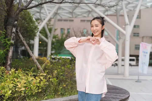 ▲大愛劇《以身相許》巡迴講座，主演之一林雨葶（如圖）出席北醫特映會。（圖／大愛提供）